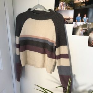stripped cozy sweater